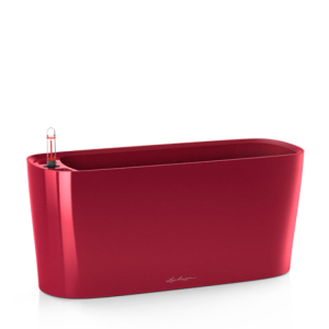 Кашпо со вставкой пластиковый Lechuza Дельта Скарлет-красный 18 см